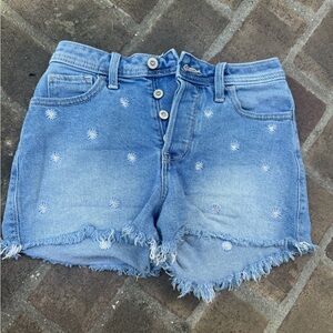 Hollister Light Blue Floral Jean Shorts